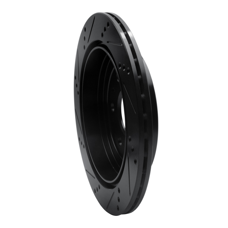 Buick Enclave Brake Rotor (1) - Rear Right - R1 Concepts - Drilled & Slotted - Black - `07-`17